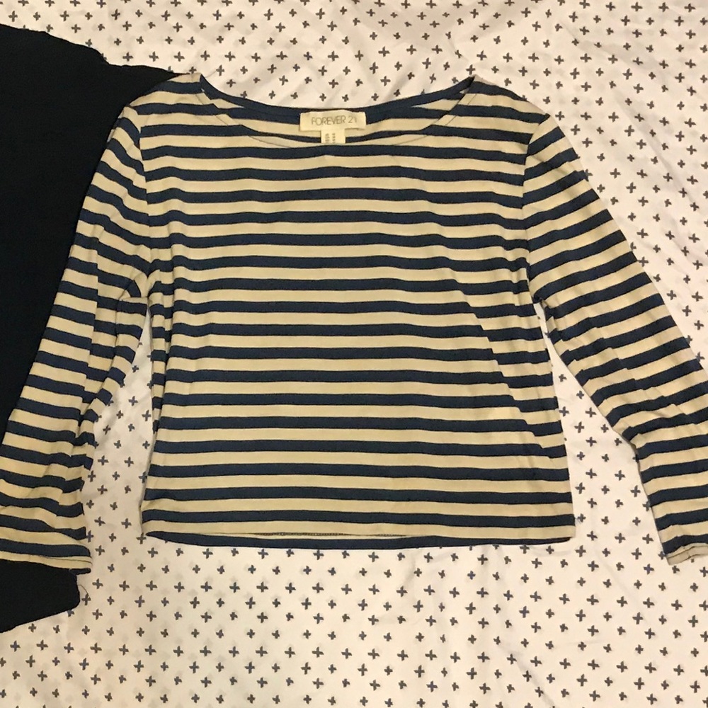 Forever 21 striped crop top